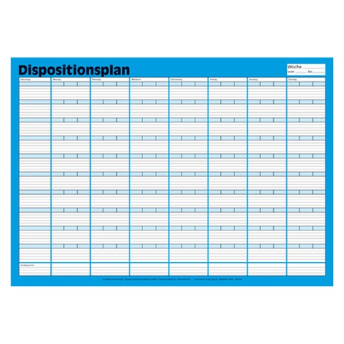 Wochen dispositionsplan block - wochen-dispositionsplan,